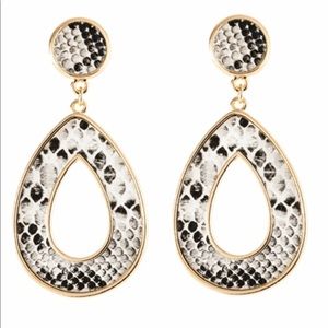 Gold and snake earrings